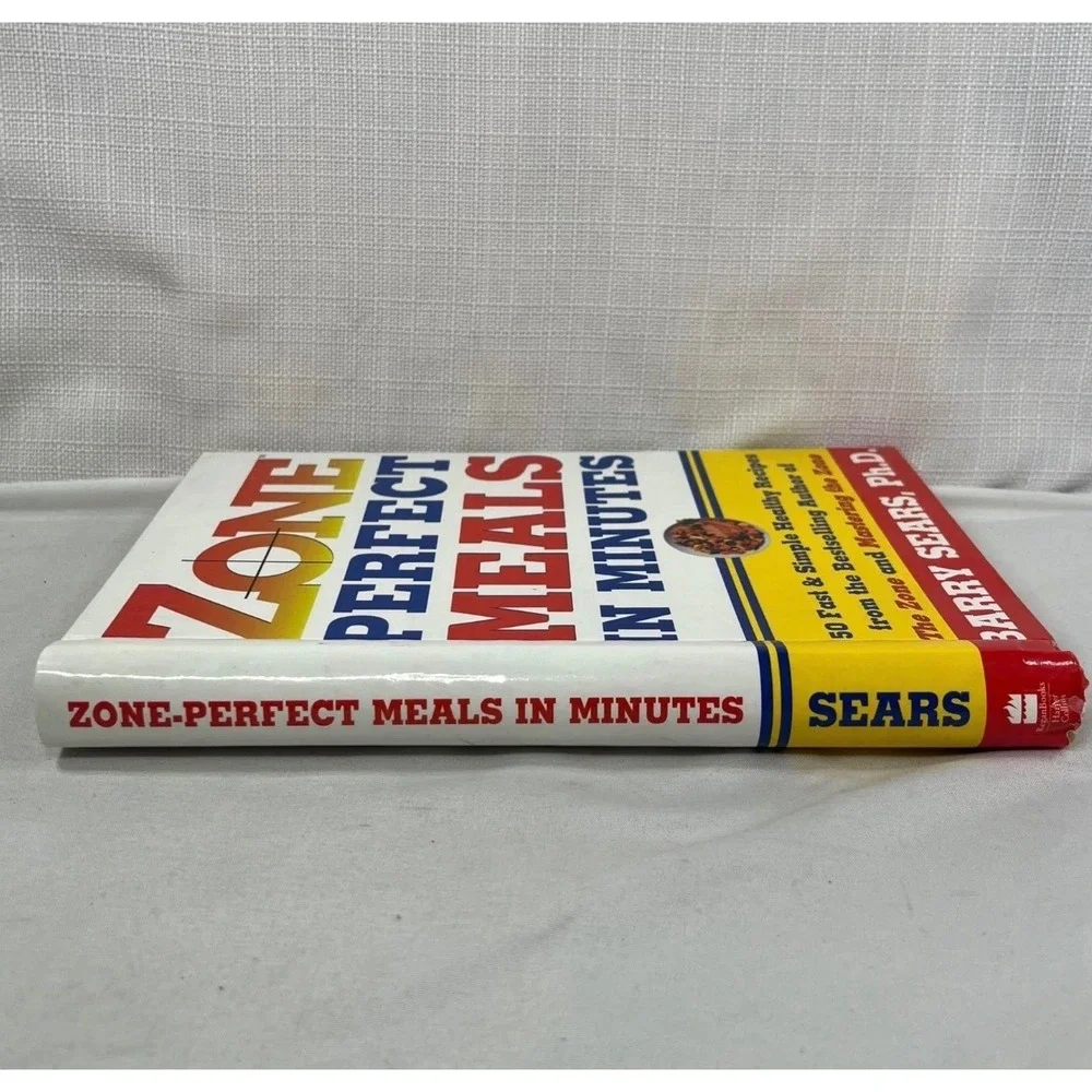 Zone Perfect Meals in Minutes Barry Sears 1st Ed Spiral Hardcover Cookbook 1997